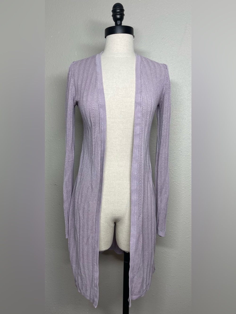 WHBM Light Lavender Open-Front Women's Cardigan Sweater